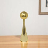 10" Gold Stainless Steel Tabletop Taper Candlestick