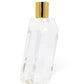 7" Clear And Gold Geo Faceted Crystal Tabletop Taper Candlestick