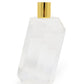 7" Clear And Gold Geo Faceted Crystal Tabletop Taper Candlestick