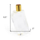 7" Clear And Gold Geo Faceted Crystal Tabletop Taper Candlestick