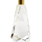 8" Clear And Gold Geo Faceted Crystal Tabletop Taper Candlestick