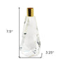 8" Clear And Gold Geo Faceted Crystal Tabletop Taper Candlestick