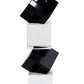 9" Black And Clear Crystal Tabletop Taper Candlestick