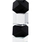 9" Black And Clear Crystal Tabletop Taper Candlestick