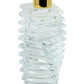 8" Clear And Gold Twisted Crystal Tabletop Taper Candlestick