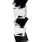 12" Black And Clear Crystal Tabletop Taper Candlestick