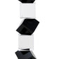 12" Black And Clear Crystal Tabletop Taper Candlestick