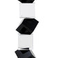 12" Black And Clear Crystal Tabletop Taper Candlestick