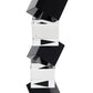 12" Black And Clear Crystal Tabletop Taper Candlestick