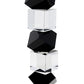 12" Black And Clear Crystal Tabletop Taper Candlestick
