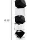 12" Black And Clear Crystal Tabletop Taper Candlestick