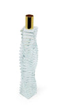 12" Clear And Gold Twisted Crystal Tabletop Taper Candlestick