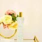 12" Clear And Gold Twisted Crystal Tabletop Taper Candlestick