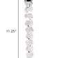 11" Clear And Silver Geo Stacks Crystal Tabletop Taper Candlestick