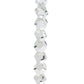 14" Clear And Silver Geo Stacks Crystal Tabletop Taper Candlestick