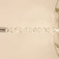 14" Clear And Silver Geo Stacks Crystal Tabletop Taper Candlestick