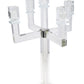 20" Clear Faceted Crystal Tabletop Candelabra Candle Holder