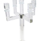 20" Clear Faceted Crystal Tabletop Candelabra Candle Holder