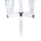 20" Clear Faceted Crystal Tabletop Candelabra Candle Holder