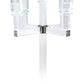20" Clear Faceted Crystal Tabletop Candelabra Candle Holder