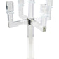 20" Clear Faceted Crystal Tabletop Candelabra Candle Holder