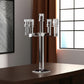 20" Clear Faceted Crystal Tabletop Candelabra Candle Holder