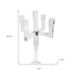 20" Clear Faceted Crystal Tabletop Candelabra Candle Holder