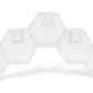 5" Clear Crystal Geometric Tabletop Candelabra Candle Holder