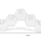 5" Clear Crystal Geometric Tabletop Candelabra Candle Holder