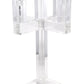 20" Clear Faceted Crystal Tabletop Candelabra Candle Holder