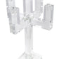 20" Clear Faceted Crystal Tabletop Candelabra Candle Holder