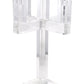 20" Clear Faceted Crystal Tabletop Candelabra Candle Holder