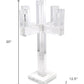 20" Clear Faceted Crystal Tabletop Candelabra Candle Holder