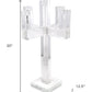 20" Clear Faceted Crystal Tabletop Candelabra Candle Holder