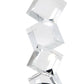 11" Silver Clear And Black Crystal Tabletop Taper Candlestick