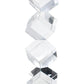 11" Silver Clear And Black Crystal Tabletop Taper Candlestick