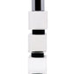 7" Silver Clear And Black Block And Cylinder Crystal Tabletop Taper Candlestick