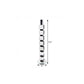 15" Silver Clear And Black Crystal Tabletop Taper Candlestick