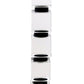 15" Silver Clear And Black Crystal Tabletop Taper Candlestick