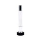 10" Silver Clear And Black Faceted Crystal Tabletop Taper Candlestick