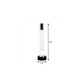 10" Silver Clear And Black Faceted Crystal Tabletop Taper Candlestick