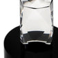 11" Silver Clear And Black Crystal Tabletop Taper Candlestick