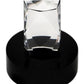 11" Silver Clear And Black Crystal Tabletop Taper Candlestick