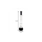 11" Silver Clear And Black Crystal Tabletop Taper Candlestick