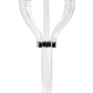 20" Clear And Silver Crystal Tabletop Contempo Candelabra Candle Holder