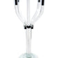 20" Clear And Silver Crystal Tabletop Contempo Candelabra Candle Holder