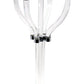 20" Clear And Silver Crystal Tabletop Contempo Candelabra Candle Holder