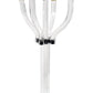 20" Clear Gold And Silver Crystal Tabletop Candelabra Candle Holder