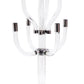 23" Clear And Silver Crystal Tabletop Candelabra Candle Holder