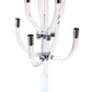 23" Clear And Silver Crystal Tabletop Candelabra Candle Holder